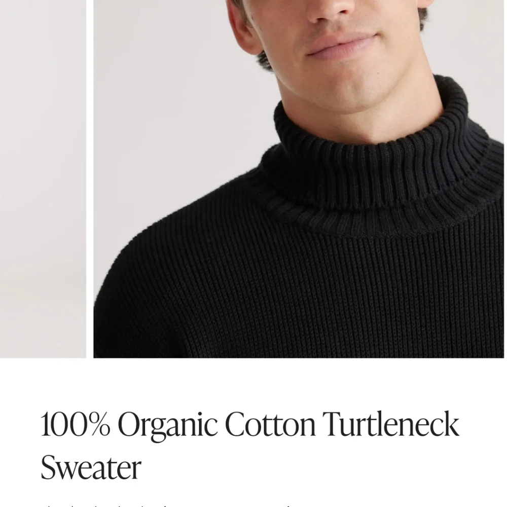Quince Black Turtleneck Sweater